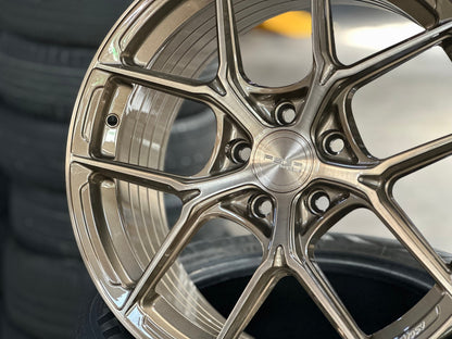 New 18X8.5 ET43 Asga ARF12 Rim (4 wheel) Gloss Bronze 5X112