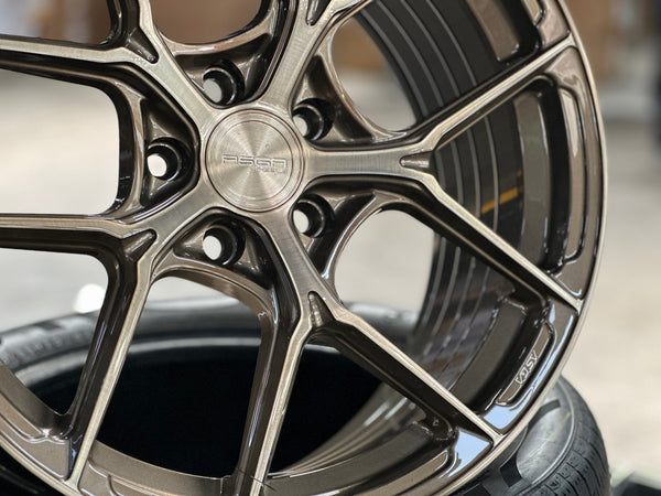 New 18X8.5 ET43 Asga ARF12 Rim (4 wheel) Gloss Bronze 5X114.3