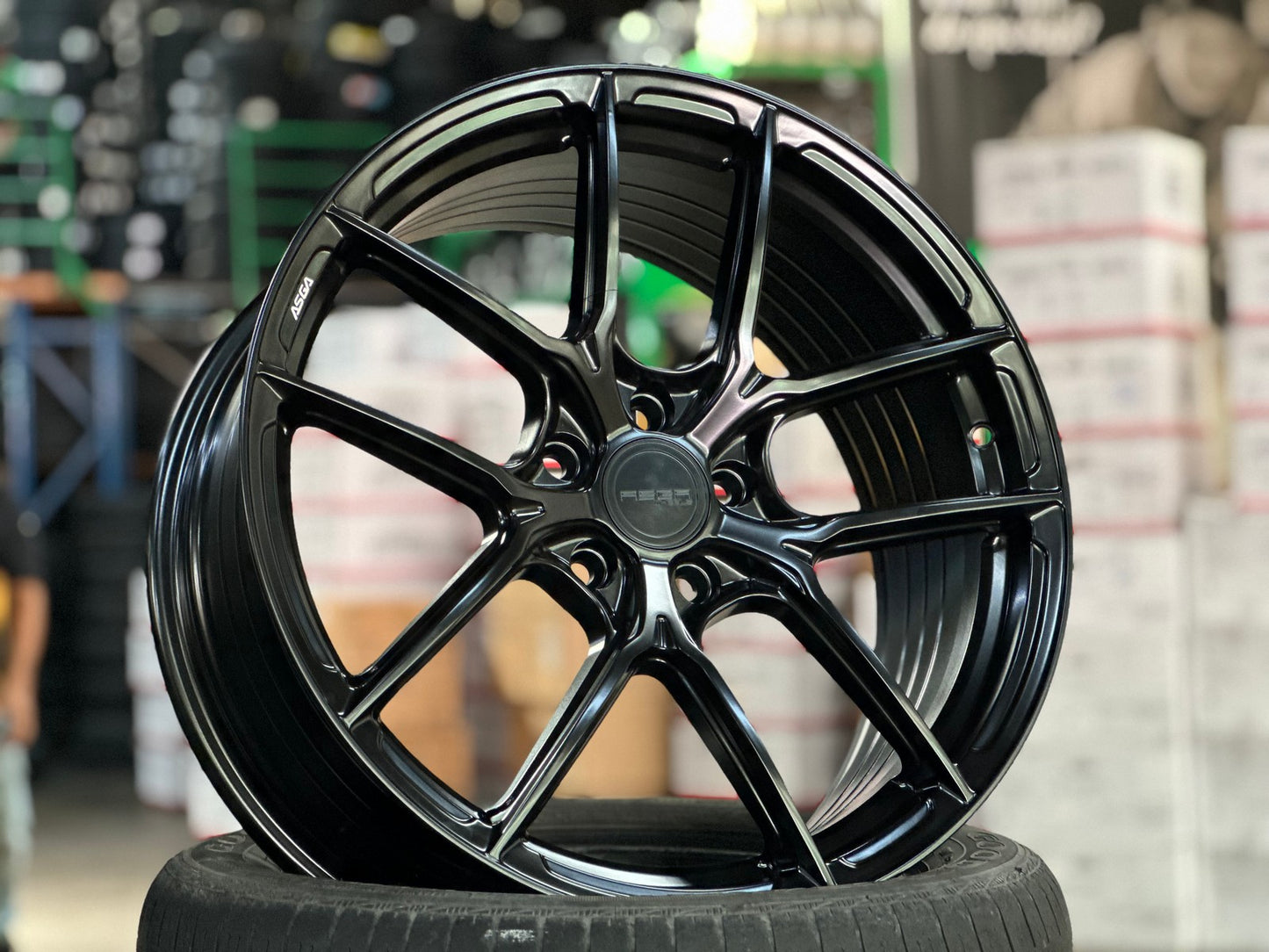 New 19X8.5 ET43 Asga ARF12 Rim (4 wheel) Matt Black 5X114.3