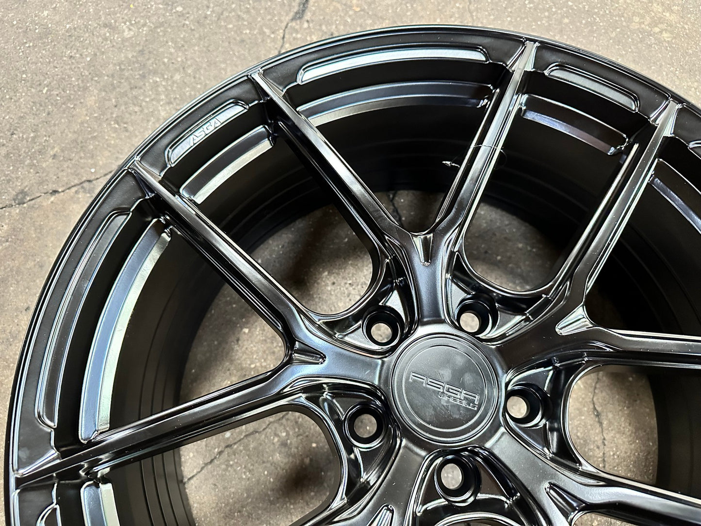 New 19X8.5 ET43 Asga ARF12 Rim (4 wheel) Matt Black 5X112