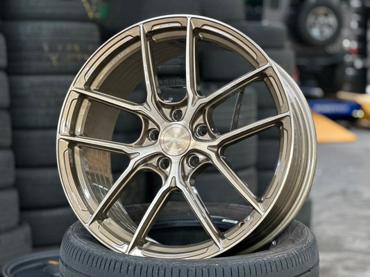New 19X8.5 ET43 Asga ARF12 Rim (4 wheel) Gloss Bronze 5X112