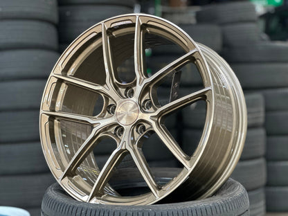 New 19X8.5 ET43 Asga ARF12 Rim (4 wheel) Gloss Bronze 5X114.3