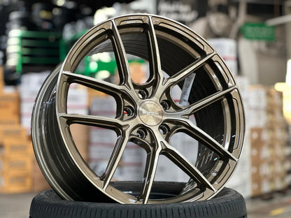 New 19X8.5 ET43 Asga ARF12 Rim (4 wheel) Gloss Bronze 5X114.3