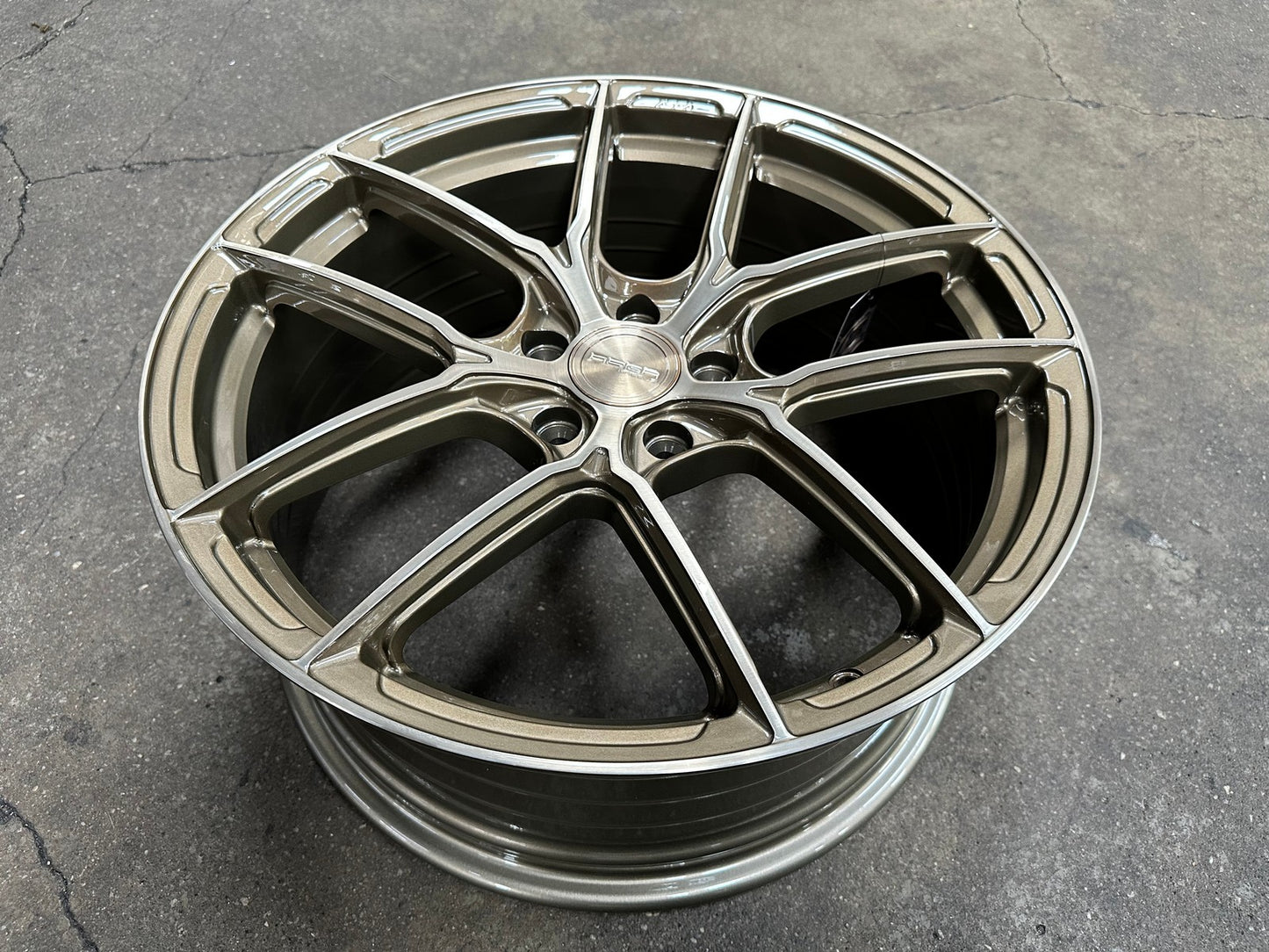 New 19X8.5 ET43 Asga ARF12 Rim (4 wheel) Gloss Bronze 5X112