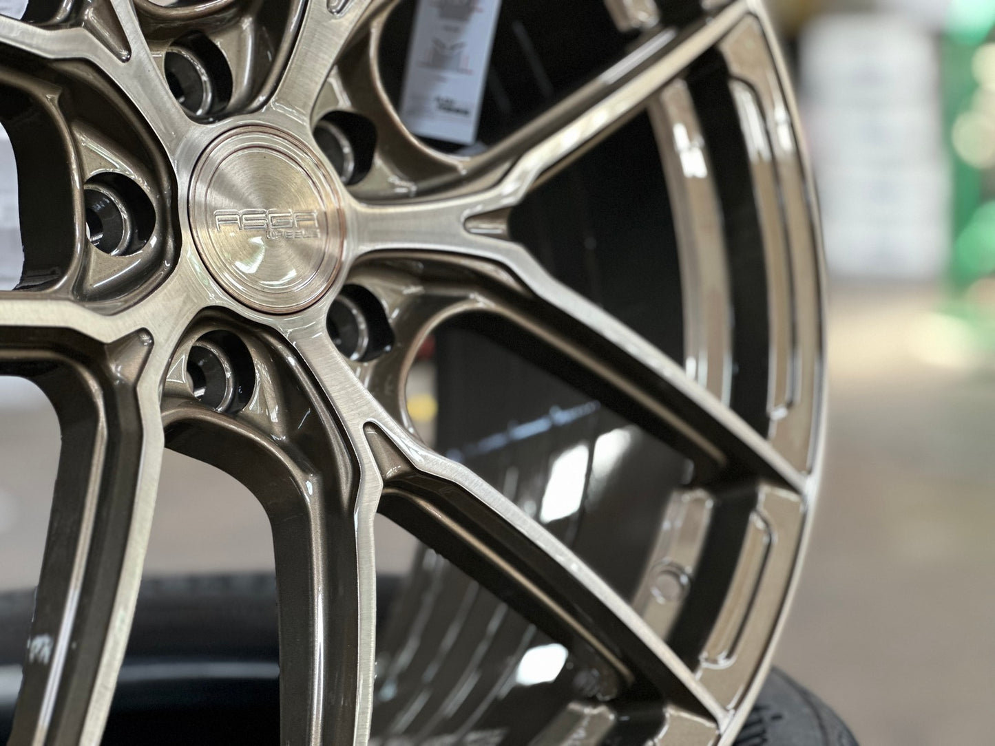 New 19X8.5 ET43 Asga ARF12 Rim (4 wheel) Gloss Bronze 5X114.3