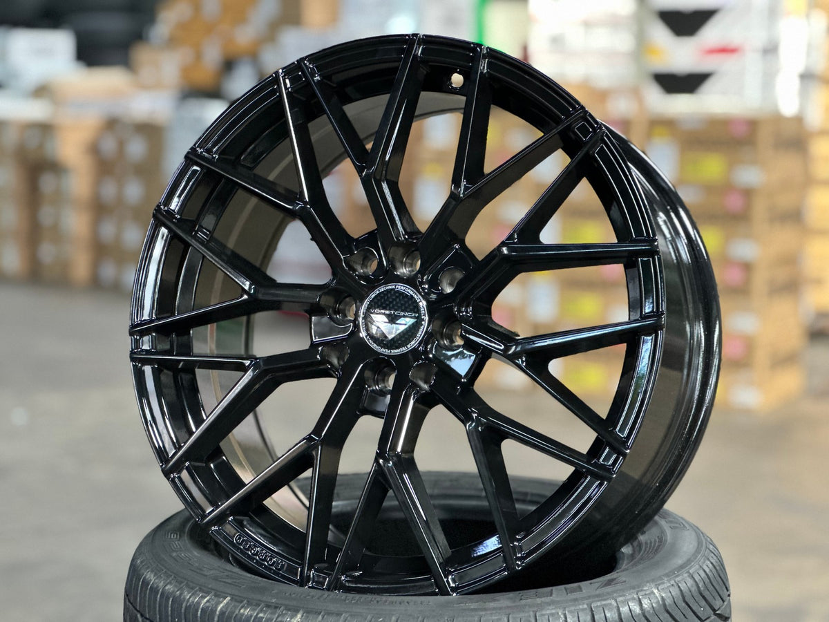 New 17X7.5 ET40 VFF107 Design Rim (4 wheel) Gloss Black 4X100