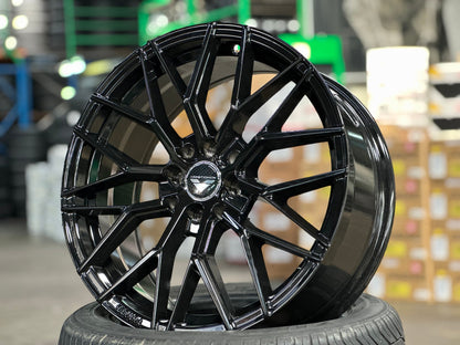 New 17X7.5 ET40 VFF107 Design Rim (4 wheel) Gloss Black 4X100