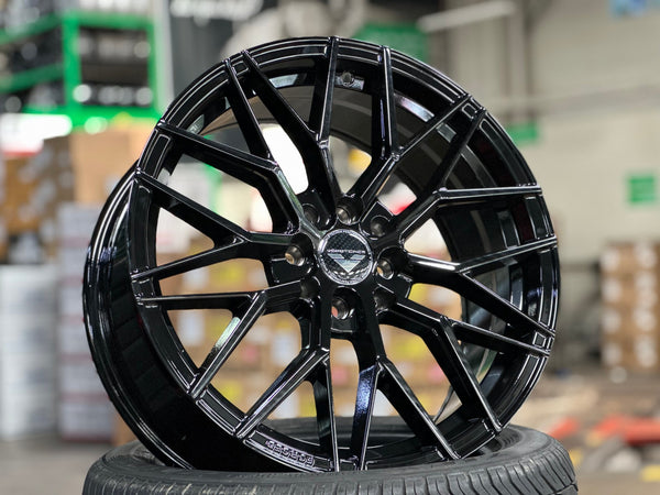 New 17X7.5 ET40 VFF107 Design Rim (4 wheel) Gloss Black 4X100