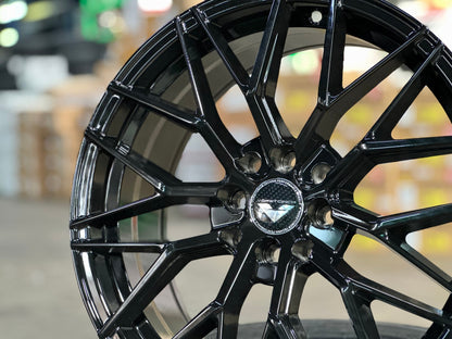 New 17X7.5 ET40 VFF107 Design Rim (4 wheel) Gloss Black 4X114.3