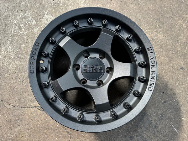 New 17X8.5 ET-10 Black Rhino Bantam Rim (4 wheel) Matt Black 6X139.7