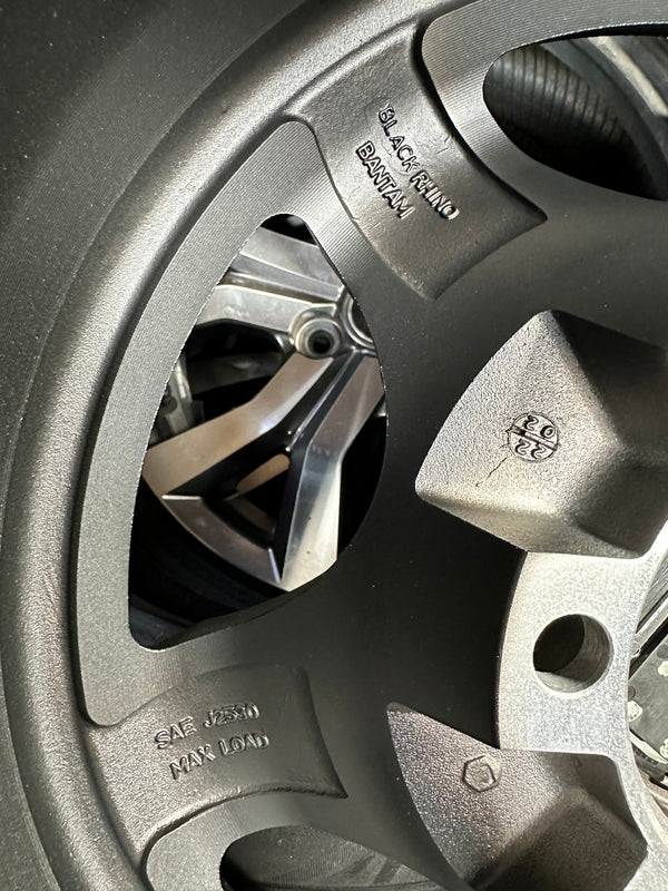 New 17X8.5 ET-10 Black Rhino Bantam Rim (4 wheel) Matt Black 6X139.7