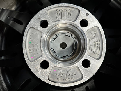 New 17X7.5 ET35 Lenso Barox Rim (4 wheel) Gloss Black 4X100