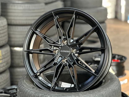New 17X7.5 ET35 Lenso Barox Rim (4 wheel) Matt Black 4X100