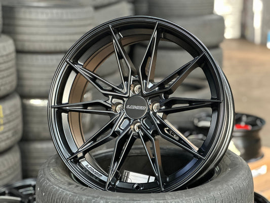 New 17X7.5 ET35 Lenso Barox Rim (4 wheel) Matt Black 4X100