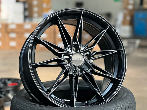 New 17X7.5 ET35 Lenso Barox Rim (4 wheel) Matt Black 4X100