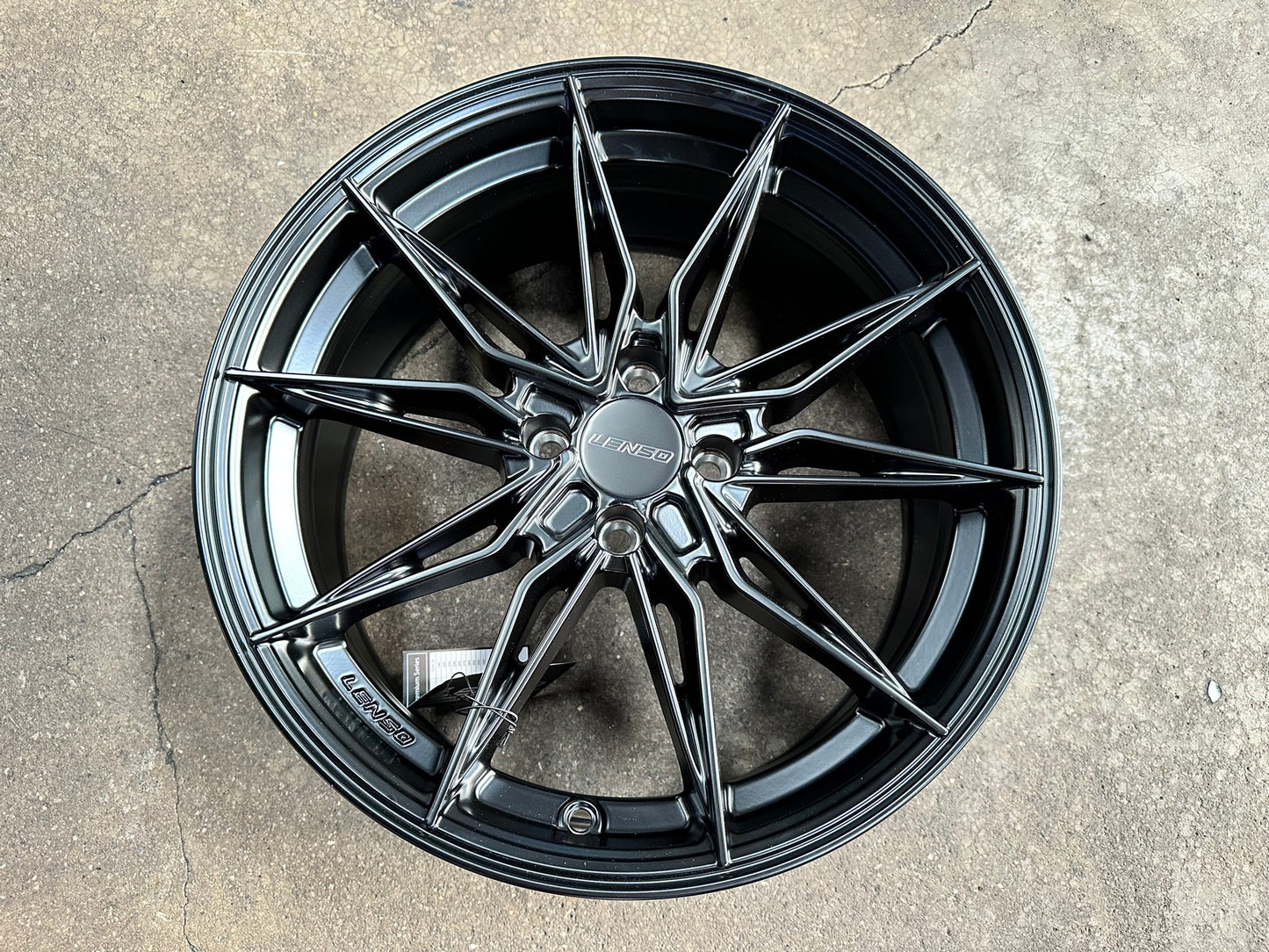 New 17X7.5 ET35 Lenso Barox Rim (4 wheel) Matt Black 4X100