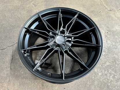 New 17X7.5 ET35 Lenso Barox Rim (4 wheel) Matt Black 4X100