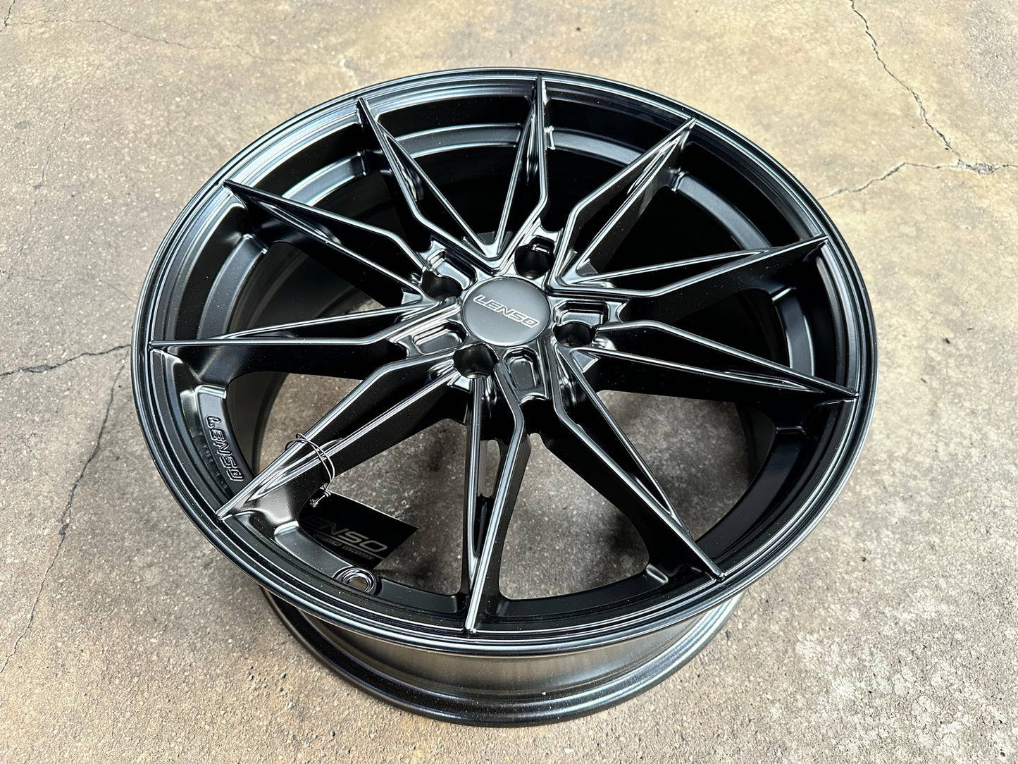 New 17X7.5 ET35 Lenso Barox Rim (4 wheel) Matt Black 4X100