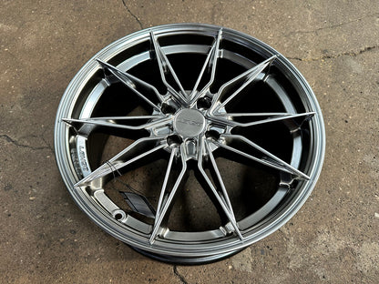 New 17X7.5 ET35 Lenso Barox Rim (4 wheel) Hyper Black 4X100