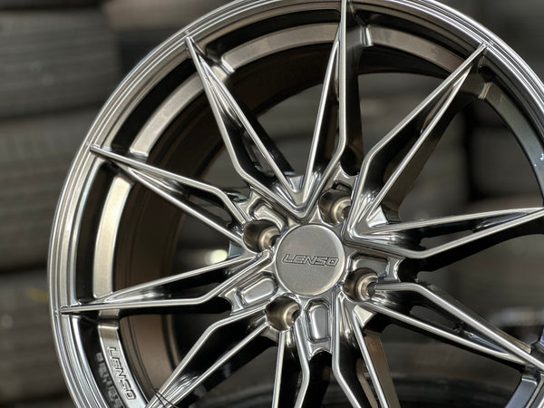 New 17X7.5 ET35 Lenso Barox Rim (4 wheel) Hyper Black 4X100