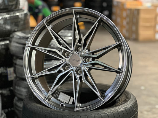 New 18X8.5 ET35 Lenso Barox Rim (4 wheel) Hyper Black 5X114.3