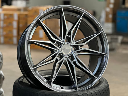 New 18X8.5 ET35 Lenso Barox Rim (4 wheel) Hyper Black 5X114.3