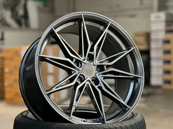 New 18X8.5 ET35 Lenso Barox Rim (4 wheel) Hyper Black 5X114.3