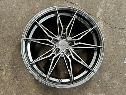 New 18X8.5 ET35 Lenso Barox Rim (4 wheel) Hyper Black 5X114.3