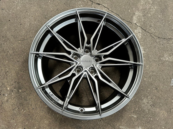 New 18X8.5 ET35 Lenso Barox Rim (4 wheel) Hyper Black 5X114.3