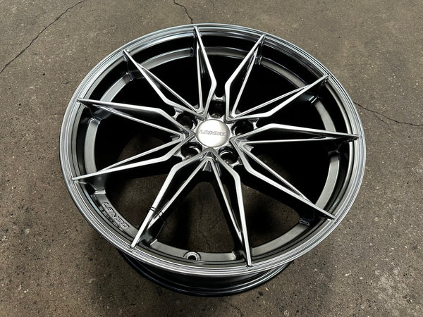 New 18X8.5 ET35 Lenso Barox Rim (4 wheel) Hyper Black 5X114.3