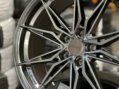 New 18X8.5 ET35 Lenso Barox Rim (4 wheel) Hyper Black 5X114.3