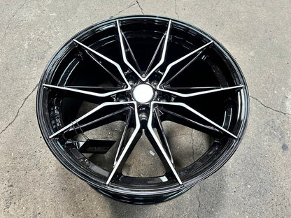 New 18X8.5 ET35 Lenso Barox Rim (4 wheel) Gloss Black 5X114.3