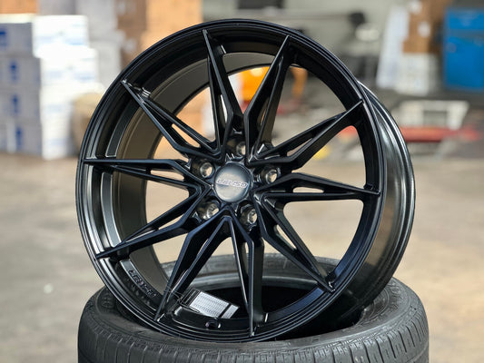 New 18X8.5 ET35 Lenso Barox Rim (4 wheel) Matt Black 5X114.3