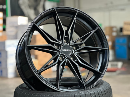 New 18X8.5 ET35 Lenso Barox Rim (4 wheel) Matt Black 5X114.3