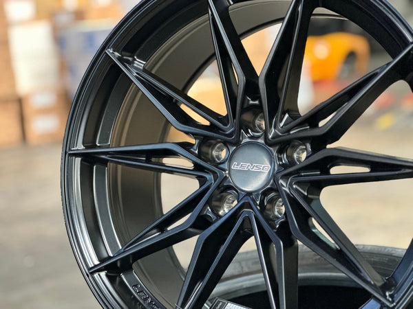 New 18X8.5 ET35 Lenso Barox Rim (4 wheel) Matt Black 5X114.3