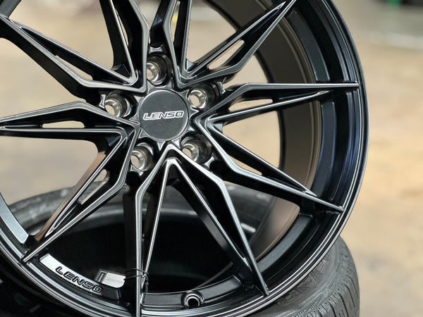 New 18X8.5 ET35 Lenso Barox Rim (4 wheel) Matt Black 5X114.3