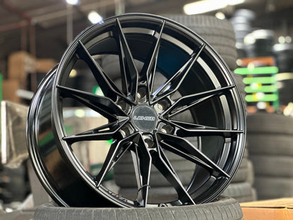 New 20X9 ET15 Lenso Barox Rim (4 wheel) Matt Black 6X139.7