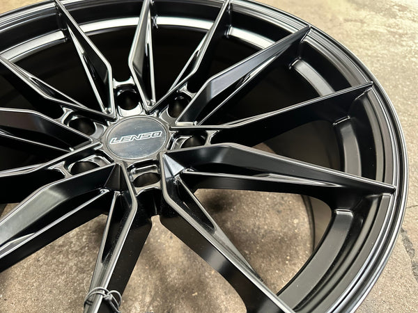 New 20X9 ET15 Lenso Barox Rim (4 wheel) Matt Black 6X139.7