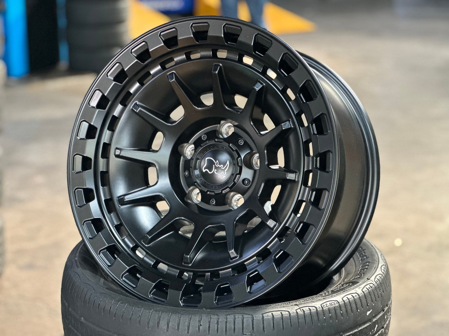 New 17X8.5 ET-10 Black Rhino Barrage Rim (5 wheel) Matt Black 5X127