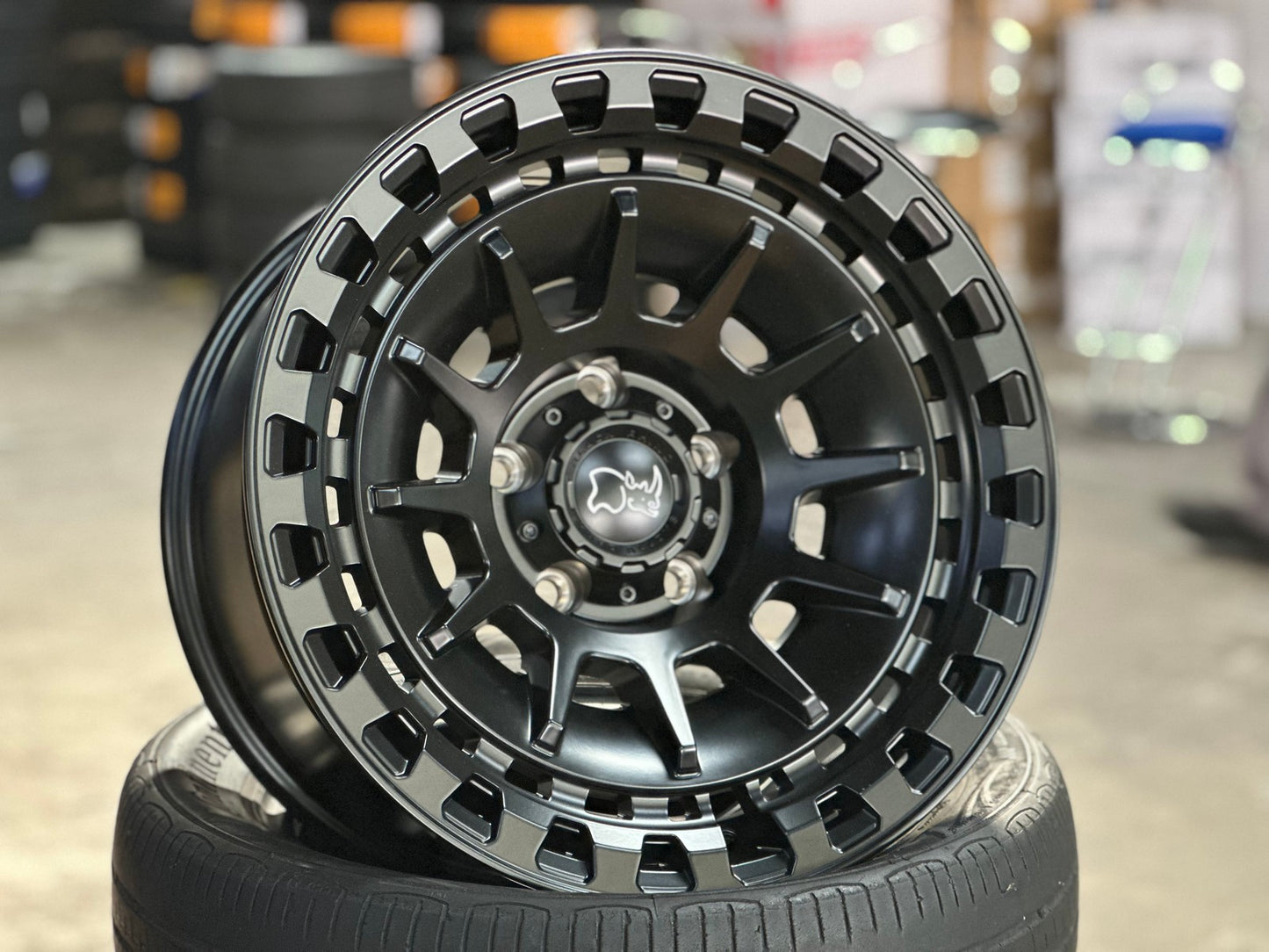New 17X8.5 ET-10 Black Rhino Barrage Rim (5 wheel) Matt Black 5X127