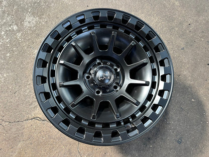 New 17X8.5 ET-10 Black Rhino Barrage Rim (5 wheel) Matt Black 5X127