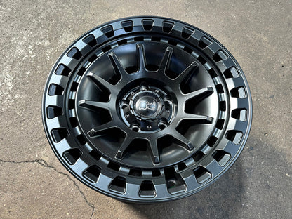 New 17X8.5 ET-10 Black Rhino Barrage Rim (5 wheel) Matt Black 5X127