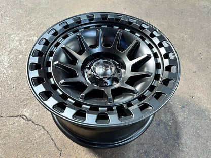 New 17X8.5 ET-10 Black Rhino Barrage Rim (5 wheel) Matt Black 5X127
