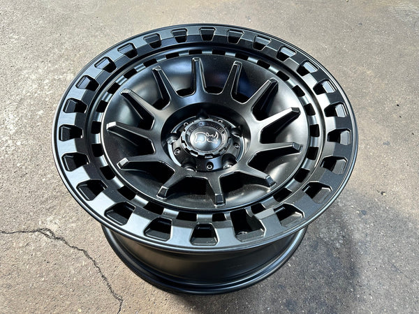 New 17X8.5 ET-10 Black Rhino Barrage Rim (5 wheel) Matt Black 5X127