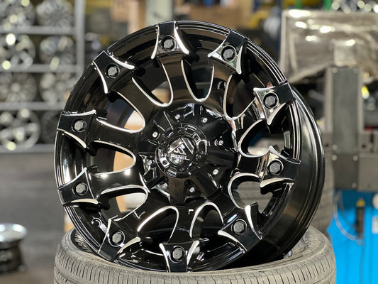 New 18X9 ET-12 Fuel Rim (4 wheel) Gloss Black 6X139.7