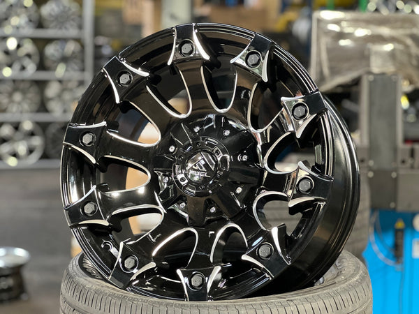 New 18X9 ET-12 Fuel Rim (4 wheel) Gloss Black 6X139.7