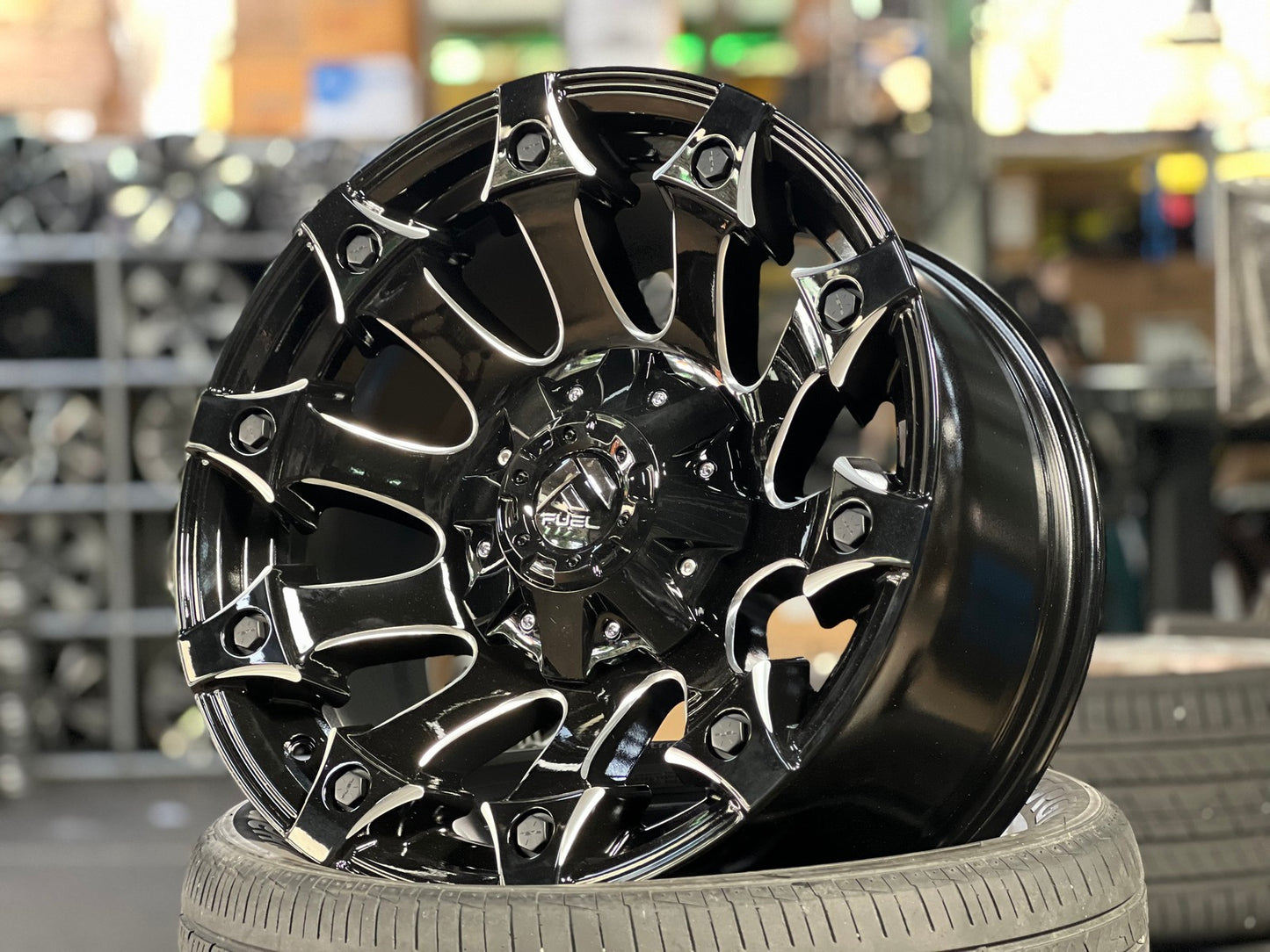 New 18X9 ET-12 Fuel Rim (4 wheel) Gloss Black 6X139.7