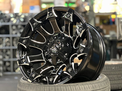 New 18X9 ET-12 Fuel Rim (4 wheel) Gloss Black 6X139.7