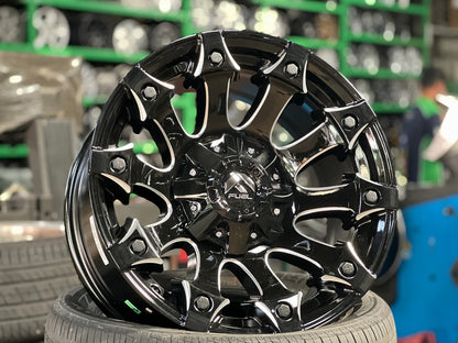 New 18X9 ET-12 Fuel Rim (4 wheel) Gloss Black 6X139.7