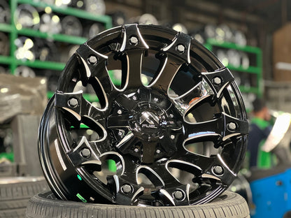 New 18X9 ET-12 Fuel Rim (4 wheel) Gloss Black 6X139.7